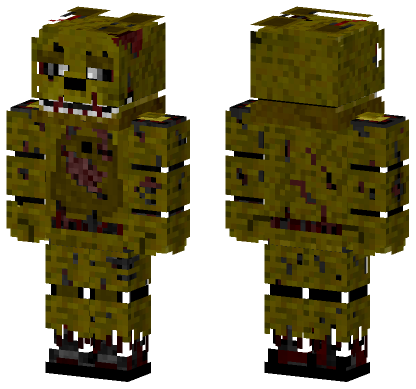 Springtrap FNAF 3 Minecraft Bedrock skin