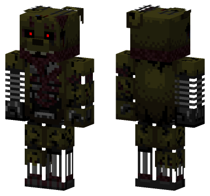 Springtrap FNAF Skin Minecraft Bedrock skin