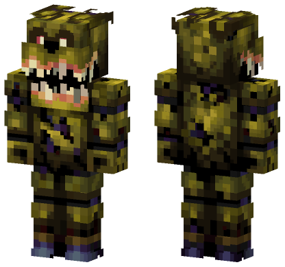 Springtrap FNAF Skin Minecraft Bedrock skin