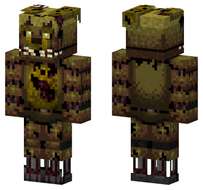 Springtrap FNAF Skin Minecraft Bedrock skin