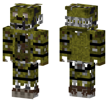 Springtrap FNAF VR Minecraft Bedrock skin