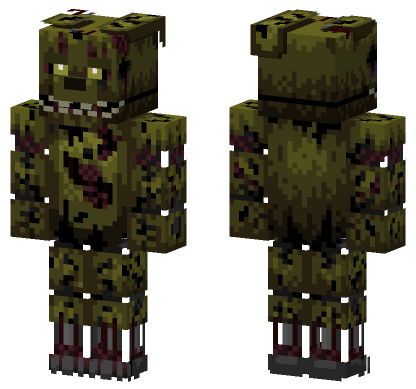 Springtrap HD Minecraft Bedrock skin