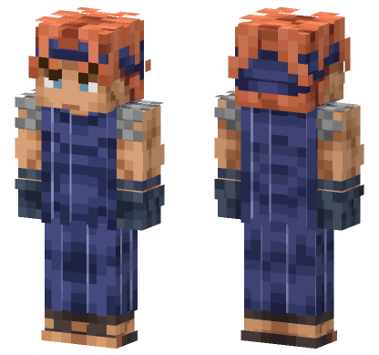 Squalo Blue Outfit Minecraft Bedrock skin