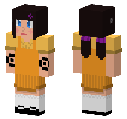 Squid Game Doll Skin Minecraft Bedrock skin