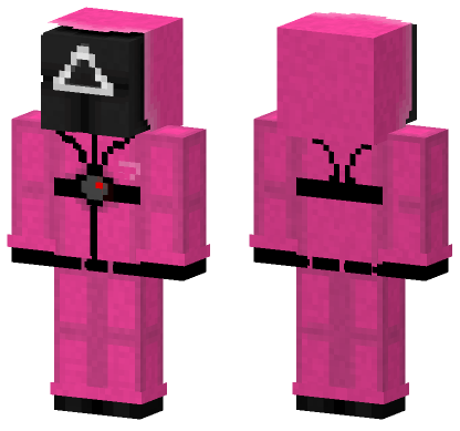 Squid Game Guard Triangle Minecraft Bedrock skin