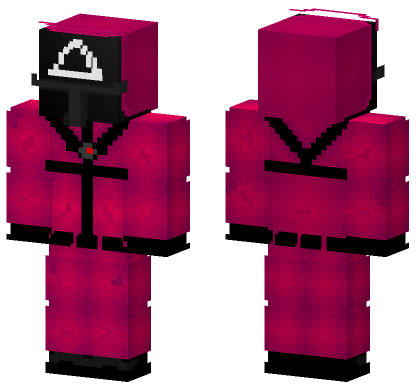 Squid Game Guard Triangle Minecraft Bedrock skin