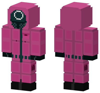 Squid Game Pink Soldier Minecraft Bedrock skin