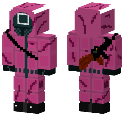 Squid Game Soldier Pink Minecraft Bedrock skin