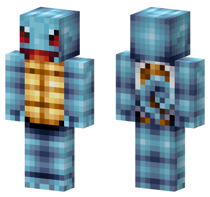 Squirtle Pokemon Minecraft Bedrock skin