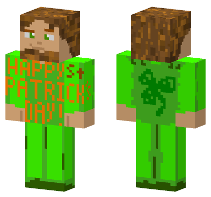 St Patricks Day Skin Minecraft Bedrock skin