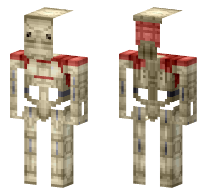 Star Wars Battle Droid Minecraft Bedrock skin