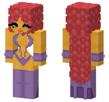 Starfire Teen Titans DC Minecraft Bedrock skin