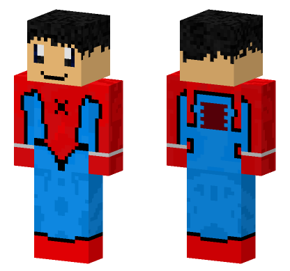 Stark Suit Spider-Man Minecraft Bedrock skin