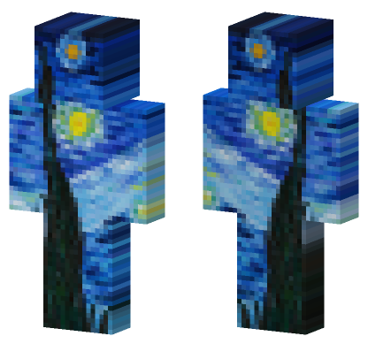 Starry Night Car Minecraft Bedrock skin