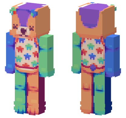 Starry Orange Jumper Minecraft Bedrock skin