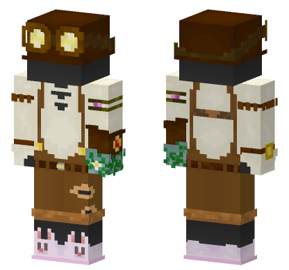 Steampunk Ish Updated Minecraft Bedrock skin