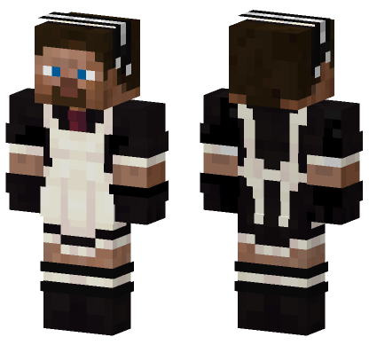 Steve Maid Outfit Minecraft Bedrock skin