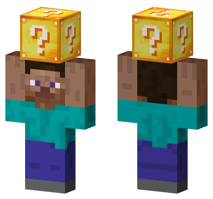 Steve With Lucky Blocks Minecraft Bedrock skin