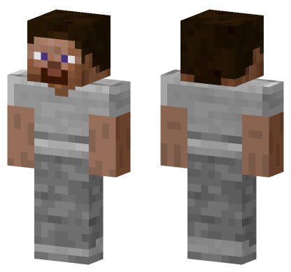 Stone Slab Steve Minecraft Bedrock skin
