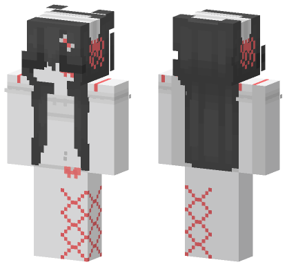 Strawberry Gray Minecraft Bedrock skin