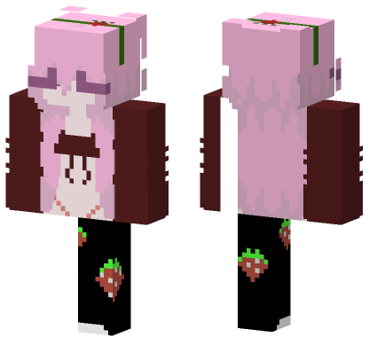 Strawberry Outfit Minecraft Bedrock skin