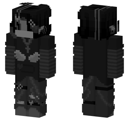 Striped Goth Updated Minecraft Bedrock skin