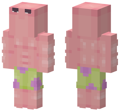 Strong Stupid Patrick Minecraft Bedrock skin