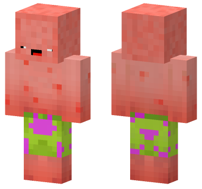 Stupid Patrick Star Minecraft Bedrock skin