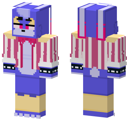 Stylised Glamrock Bonnie Minecraft Bedrock skin