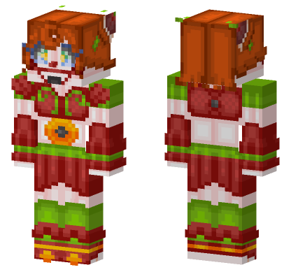Stylized Circus Baby Minecraft Bedrock skin