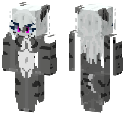 Stylized Female Tiger Shark V2 Minecraft Bedrock skin