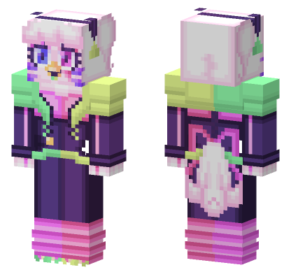 Stylized Glamrock Chica Minecraft Bedrock skin