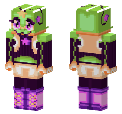 Stylized Happy Frog Minecraft Bedrock skin