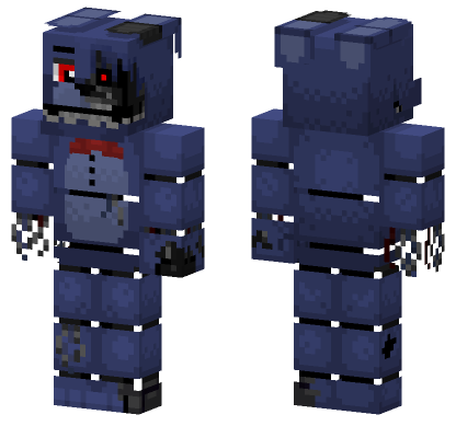Stylized Withered Bonnie Minecraft Bedrock skin