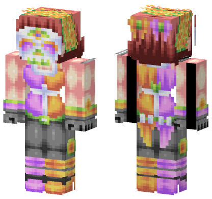 Sugar Skull Dixie Dia De Los Muertos Minecraft Bedrock skin