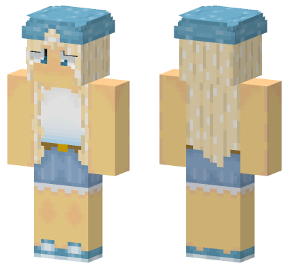Summer Girl Recreation Minecraft Bedrock skin