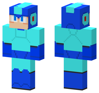 Super Fighting Robot Megaman Minecraft Bedrock skin