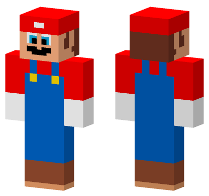 Super Mario Bros Mario Minecraft Bedrock skin