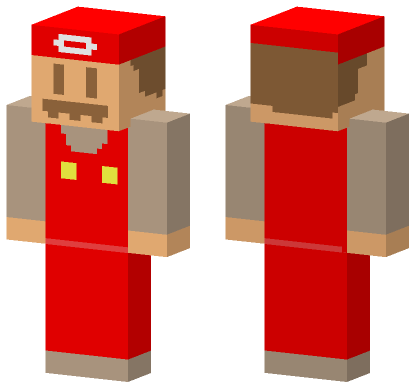 Super Mario Outfit Minecraft Bedrock skin