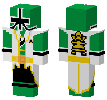 Super Shinken Green Minecraft Bedrock skin