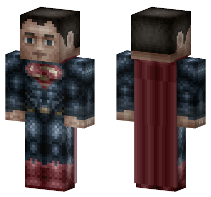 Superman Man Of Steel Minecraft Bedrock skin