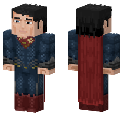 Superman Man Of Steel Minecraft Bedrock skin