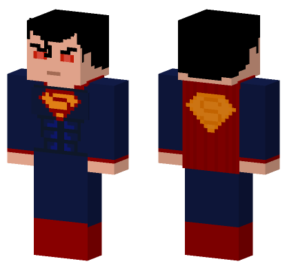 Superman Suit Minecraft Bedrock skin