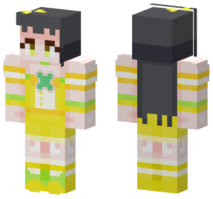 Suzuha Aoi Yellow Outfit Minecraft Bedrock skin
