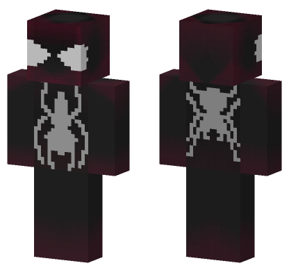 Symbiote Spidey Web Shadows Minecraft Bedrock skin