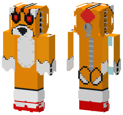 Tails Doll Red Eyes Minecraft Bedrock skin