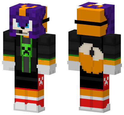 Tails Gamer HD Minecraft Bedrock skin
