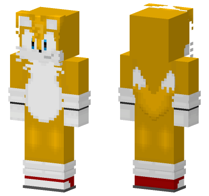 Tails The Fox Minecraft Bedrock skin