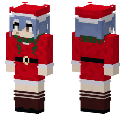 Takamiya Mana Santa New Year Minecraft Bedrock skin