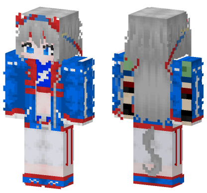 Tamamo Cross Uma Musume Minecraft Bedrock skin